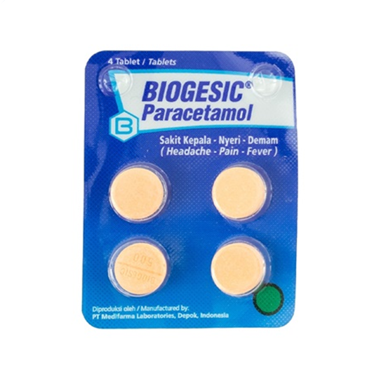 Biogesic 25 Strip @ 4 Tablet